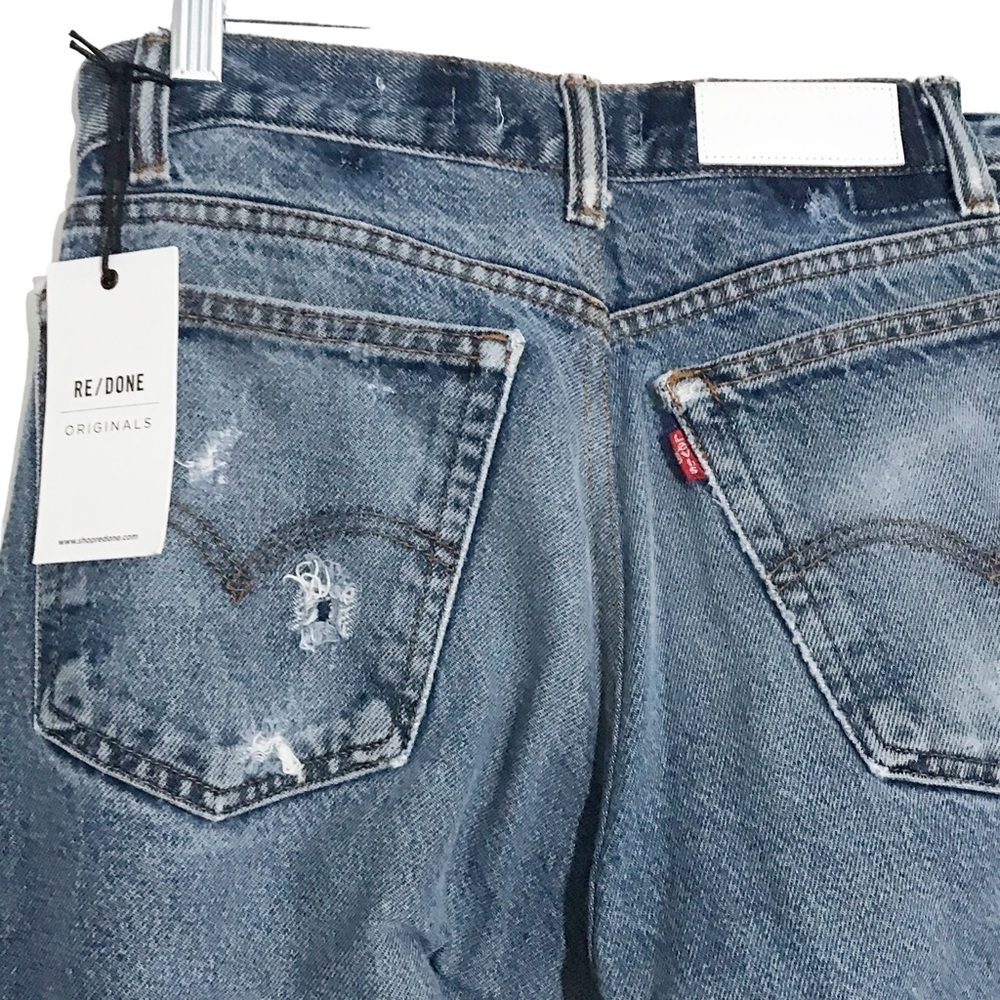 RE/DONE Originals 70s Straight in Indigo Stud Size 26 NWT - Picture 6 of 12
